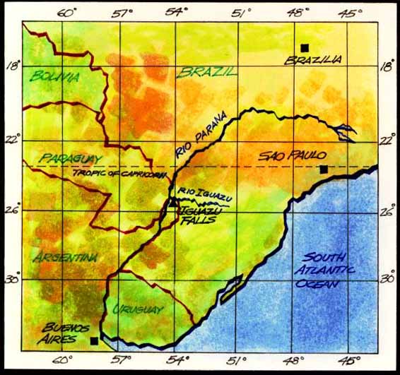 Iguazu Falls Map