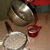 measure 1/2cup of boiling water