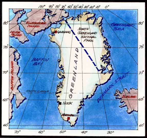 Map of Greenland